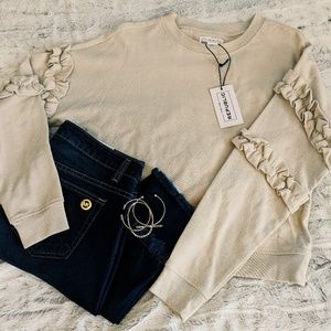 For the Republic Ruffle Sweatshirt